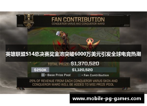 英雄联盟S14总决赛奖金池突破6000万美元引发全球电竞热潮